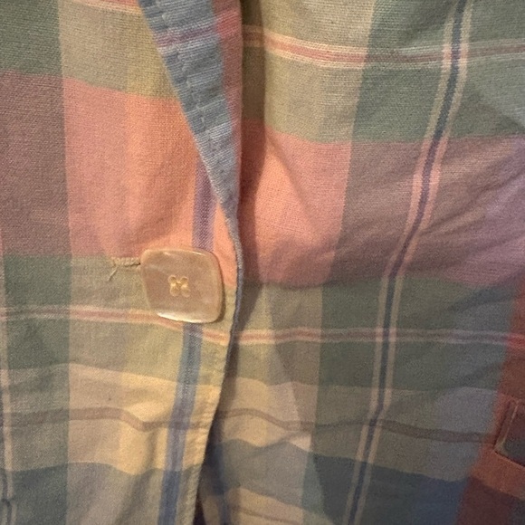 Pastel‎ Plaid Women's Blazer - Picture 3 of 3